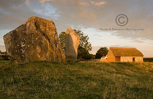 Avebury Stones at Sunset